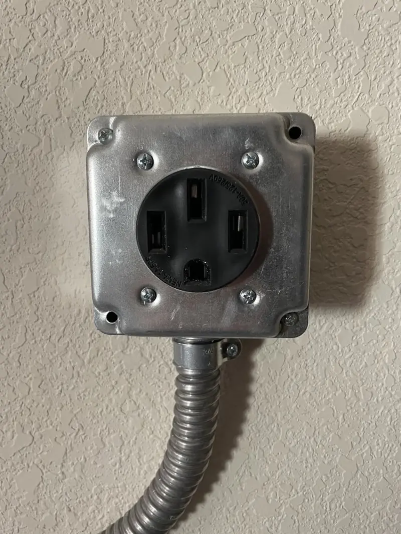 NEMA 14-50 outlet installed for Smart Home Electrical in Shafter